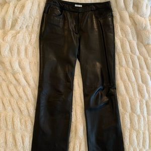 Nordstrom Halogen real leather black pants